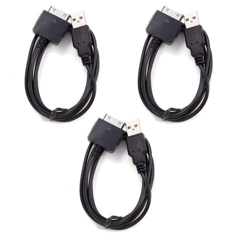 3 Pack Replacement Zune Hd Sync Cable For Microsoft Mp3 Media Player Usb 4gb 8gb 16gb 30gb