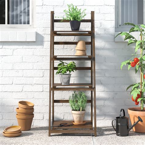 Sand Stable Bothnian Rectangular Multi Tiered Solid Wood Plant Stand