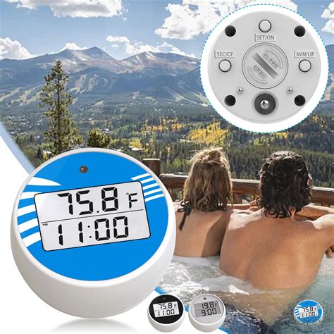 Cold Plunge Thermometer Timer for Ice Baths Digital Floating Pool