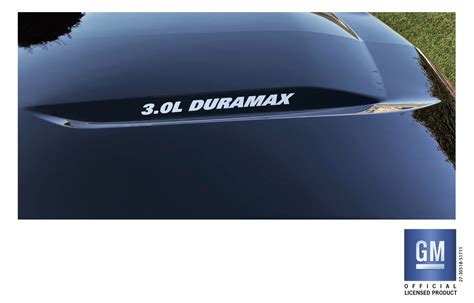 Chevy Silverado 2019 2024 Silver 30l Duramax Hood Lettering Decals Gm