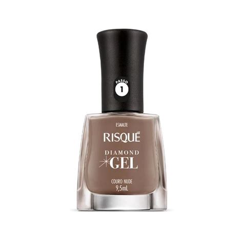 Esmalte Cremoso Risqué Diamond Gel Couro Nude 9 5ml Risque Esmalte Magazine Luiza