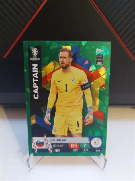 Topps Match Attax Uefa Euro Em Green Emerald Captain Jan Oblak