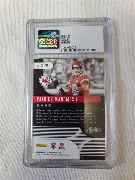 Panini Absolute Star Gazing Sg Pm Patrick Mahomes Ii For Sale