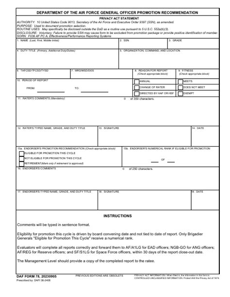 Daf Form 78 Download Fillable Pdf Or Fill Online Department Of The Air