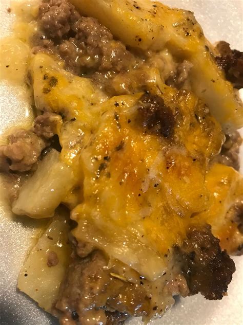 Hamburger Potato Cheese Casserole Recipe