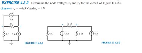 Solved Exercise Determine The Node Voltages Va And Vb Chegg