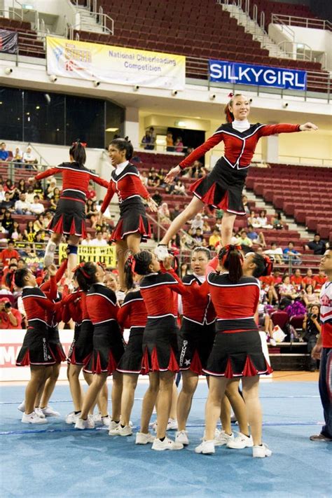 Cheerleading Championship Action Editorial Image - Image of athletics ...