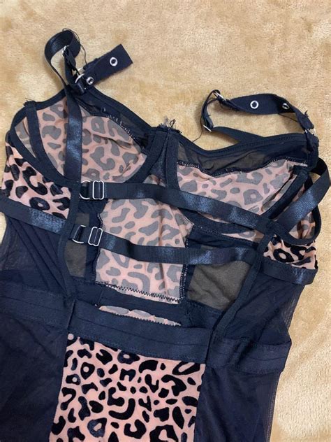 Leopard Print Lingerie Women S Fashion Undergarments Loungewear On Carousell