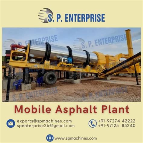Electric Mobile Asphalt Hot Mix Plant Model Type MSDM Capacity Tph At In