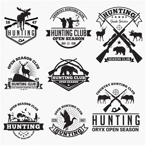 Premium Vector | Hunting badges