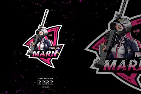 Pink Girl Esport Logo with Gun Graphic by Modal Desain · Creative Fabrica