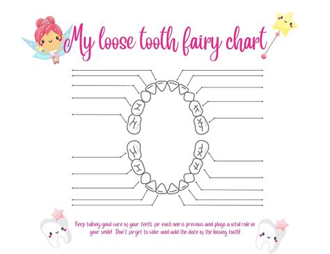 Tooth Fairy Chart Etsy