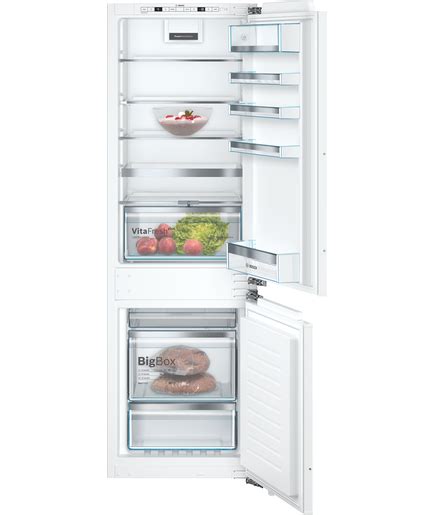 Kin86aff0g Built In Fridge Freezer With Freezer At Bottom Bosch Gb