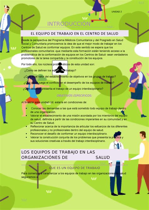 Equipo De Trabajo En El Centro De La Salud Resumen Comunidad Y Salud