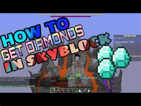 How To Get Diamonds Hypixel Skyblock YouTube