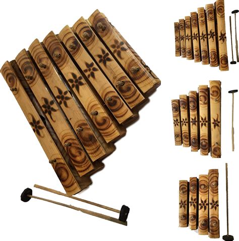 Xil Fono De Bamb Hecho A Mano De Madera Glockenspiel Grande Notas