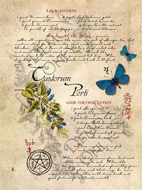 Grimoire Spell Herbs And Book Of Shadows Pages Practical Magic The