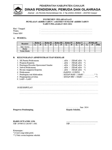 Instrumen Monev Pat Asat 2024 Pdf