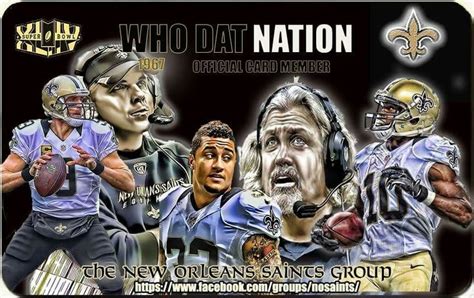 Who Dat Nationofficial Card Member New Orleans Saints Saints