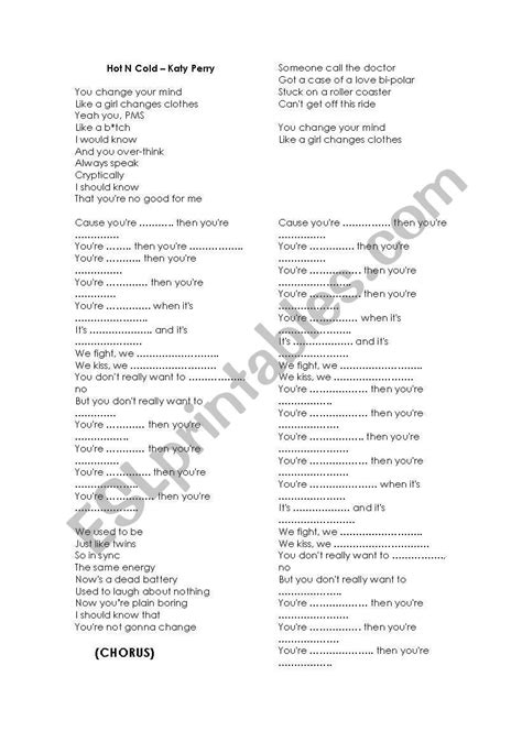 Cold And Hot Katy Perry Lyrics Mommylasopa