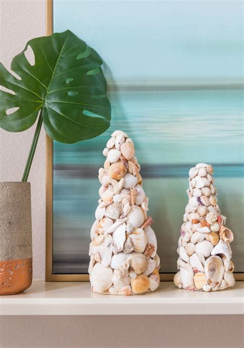 DIY Seashell Decor Cones - Design Improvised