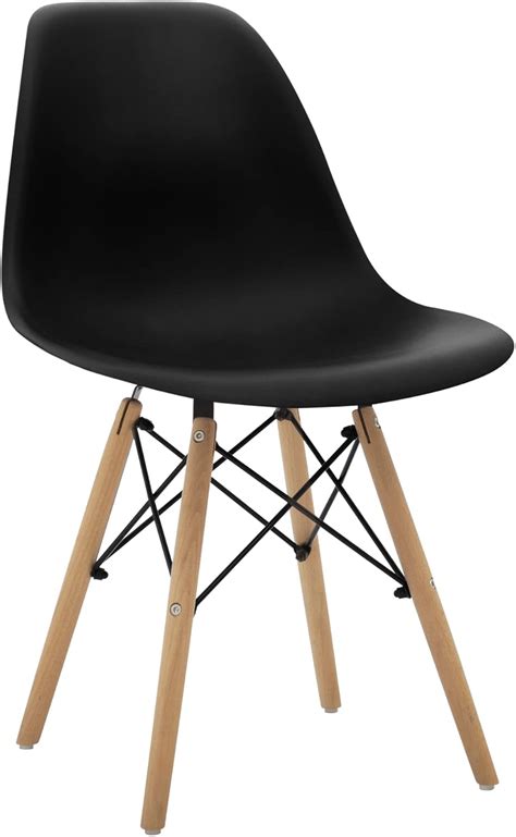 CangLong Modern Mid Century Shell Lounge Plastic DSW Side Dining Chairs