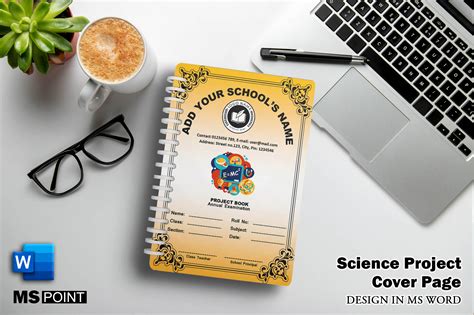 Science Project Cover Page Design Template In MS Word