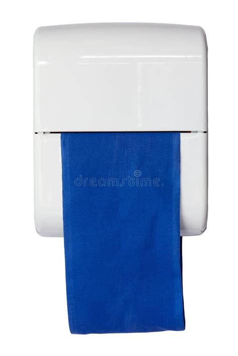 Blue Cloth Continuous Towel Dispenser Stock Photo Image Of Background