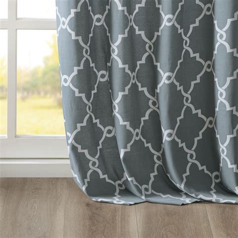 Madison Park Saratoga Fretwork Print Grommet Top Window Curtain Panel Ebay