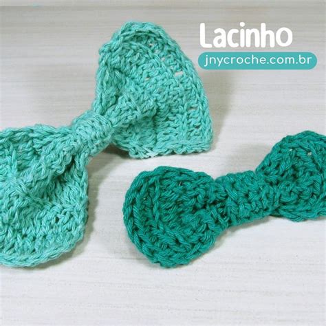 Como Fazer Laço De Crochê - Laço de Crochê para Aplicação | Como fazer laço, Aula de crochê ...