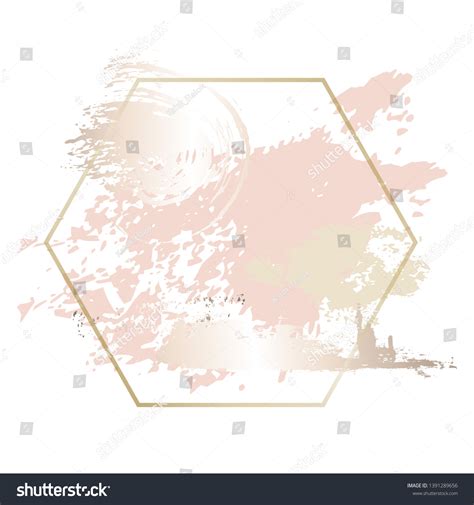 Golden Pink Nude Art Frames Modern vector de stock libre de regalías 1391289656