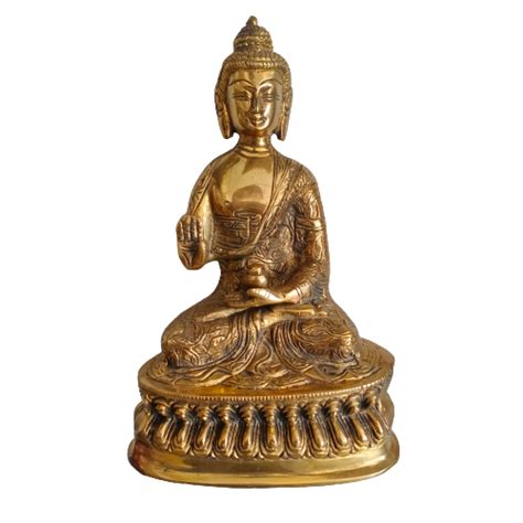 Brass Vitarka Mudra Buddha Statue Medium VgoCart Brass