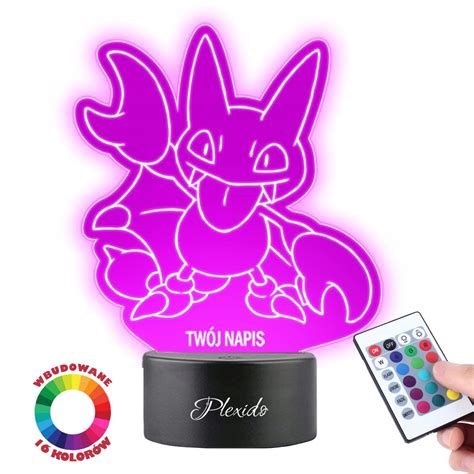 Lampka Na Biurko Statuetka Led Anime Pokemon Gilgar Nietoperz Tw J