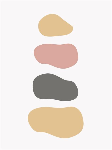 Abstract Minimalist Pattern Shapes Background Modern Vector Illustration Contemporary Nude