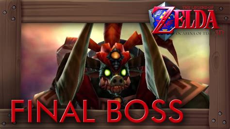 Zelda Ocarina Of Time 3d Final Boss And Ending 1080p Hd Version Youtube