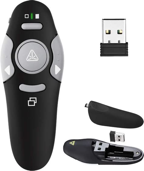 Kuiyn Presentation Clicker Remote Laser Pointer Wireless Usb Presenter