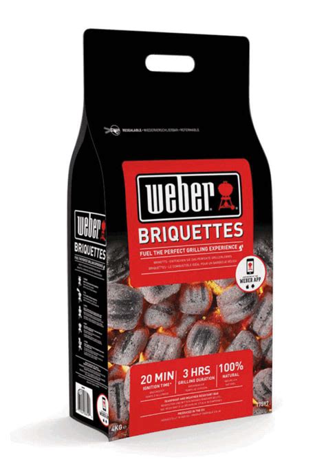 Saco 8 Kg de Briquetas de Carbón Vegetal Barbacoas Weber