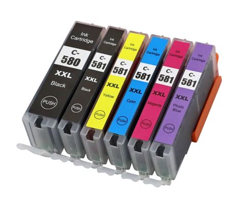 MULTIPACK CANON CLI 581 XXL CMYK PB PGI 580 XXL BK KOMPATIBILNÝ 6KS