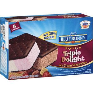 Blue Bunny Neapolitan Ice Cream Sandwich , 8pk - Walmart.com | Vanilla ice cream sandwich, Ice ...