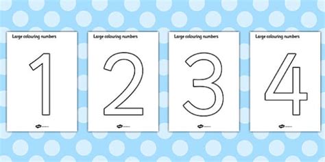 Numbers Colouring Sheets Maths Colouring Pages Twinkl