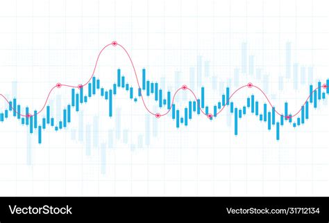 Financial stock market graph Royalty Free Vector Image