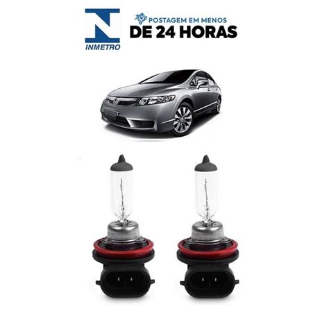 Par Lampada Farol Baixo New Civic 2007 2008 2009 2010 2011 HB4 12V