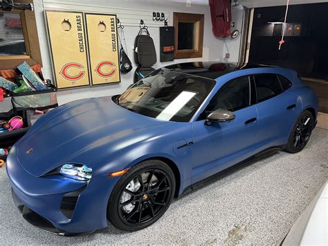 Taycan Gts Sport Turismo Is Home Safe And Sound Neptune Blue Xpel