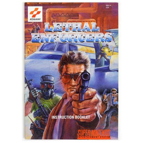 Lethal Enforcers Manual Super Nintendo Snes Retro Mtl
