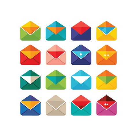 Email emoji icons set 47667606 Vector Art at Vecteezy