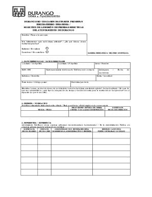 Completable En L Nea Durango Udala Solicitud De Admisin De Pruebas