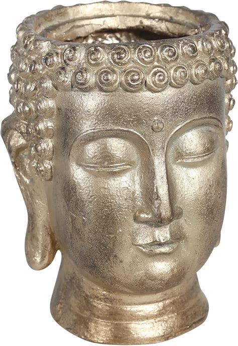 Amazon Sagebrook Home Resin 9 Buddha Head Planter Gold 7 5