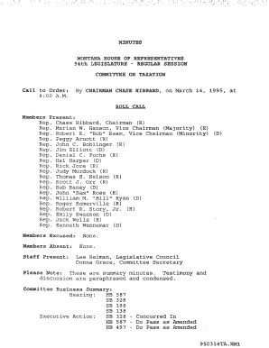 Fillable Online Courts Mt By CHAIRMAN CHASE HIBBARD On March 14 1995