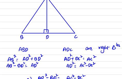 In A Triangle ABC AD Is Perpendicular To BC Prove That AB 2 CD 2