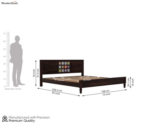 Buy Boho Bed Without Storage King Size Walnut Finish At 22 OFF